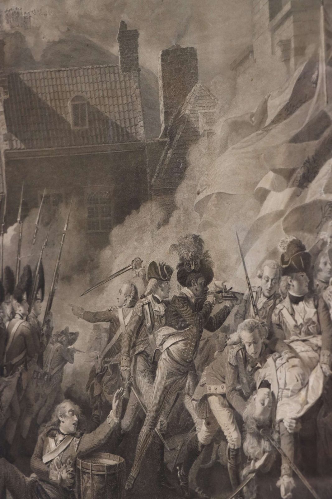 Fine Engraving After Copley – The Death Of Major Pierson, Jersey 1781 photo vinterior