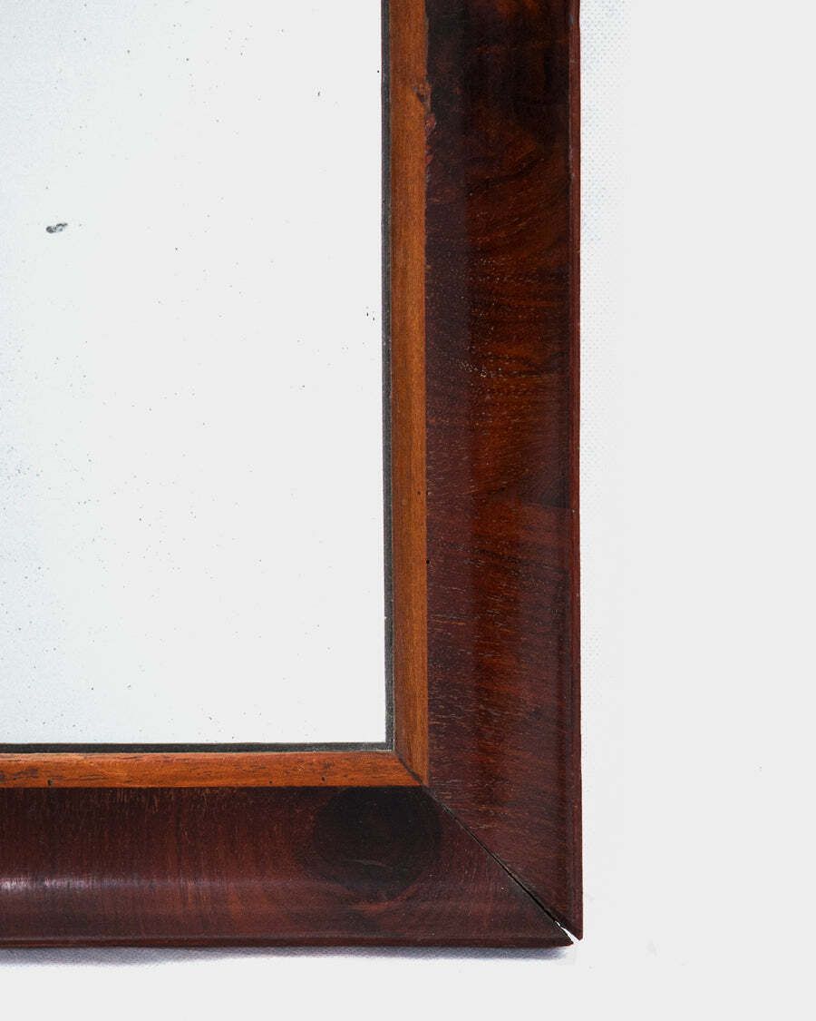 Late 19th C Small Mahogany Veneered Rectangular Mirror photo 530.0