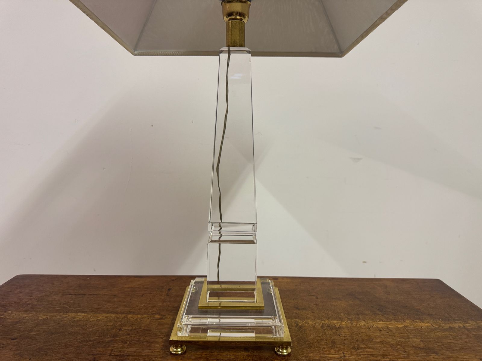 1970s Lucite And Brass Table Lamp In The Style Of Sandro Petti photo buy