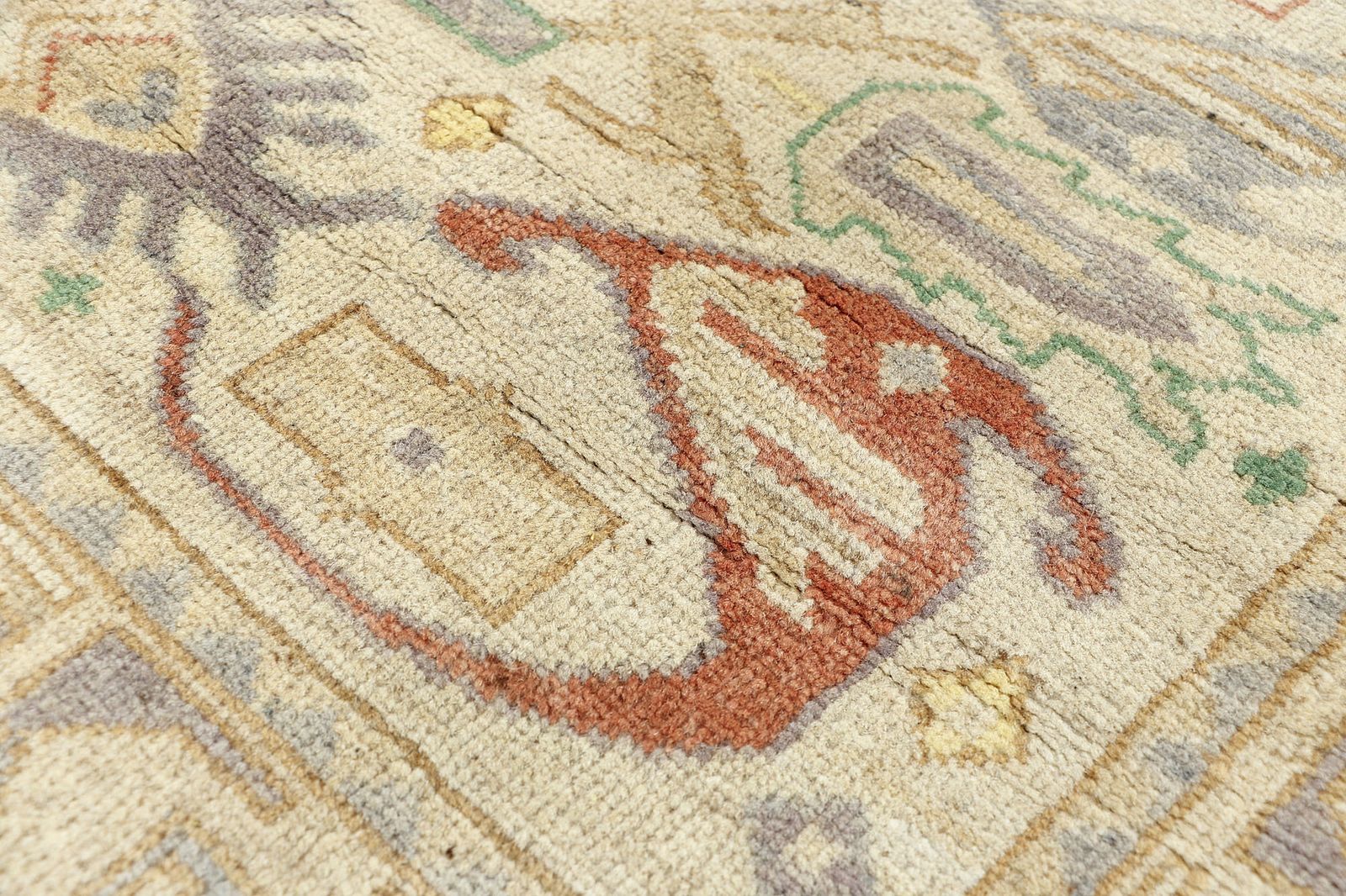 Modern Tribal Hand Knotted Wool Faded Oriental Small Accent Rug photo Textiles