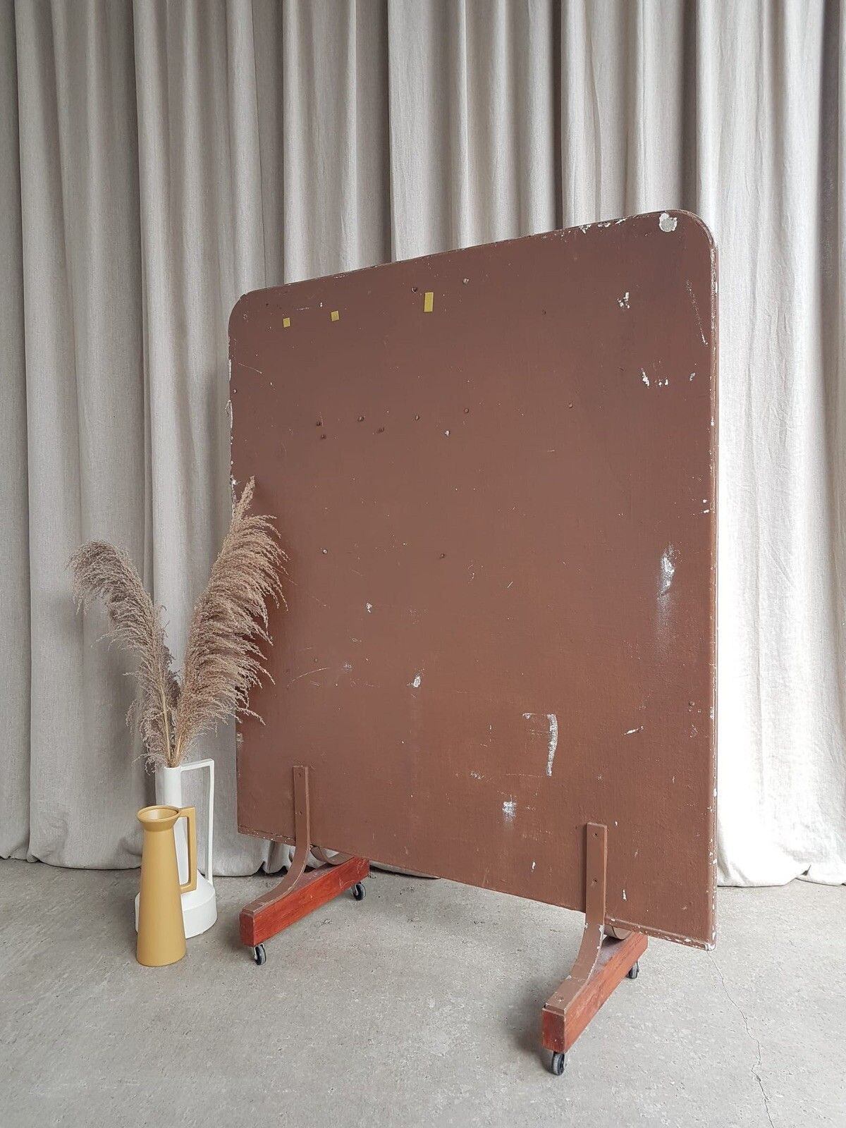 Vtg Mid Century Privacy Screen Room Divider Office Partition Changing Room R82 photo furniture
