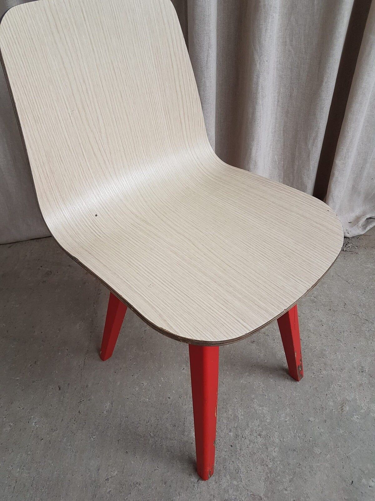 Vtg Mid Century Style Post Modern Modernist Dining Desk Side Chair Scandi R506 photo 75.0