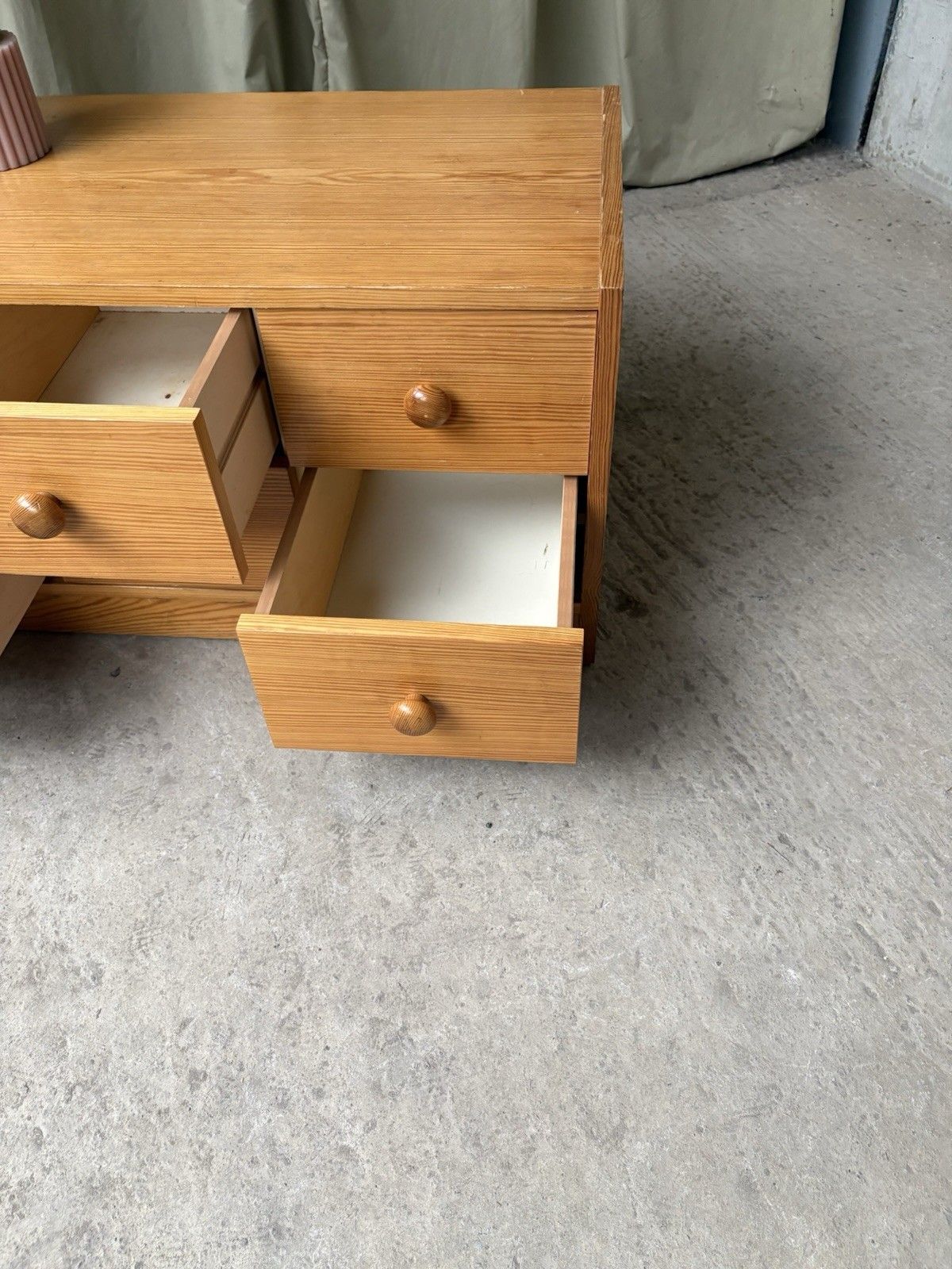 Vtg Late Mid Century East German Low Chest Drawers Scandi Danish Sideboard R1183 photo vintage