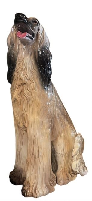 Life Size Italian Hollywood Regency Mid Century Afghan Hound Dog Sculpture photo Art