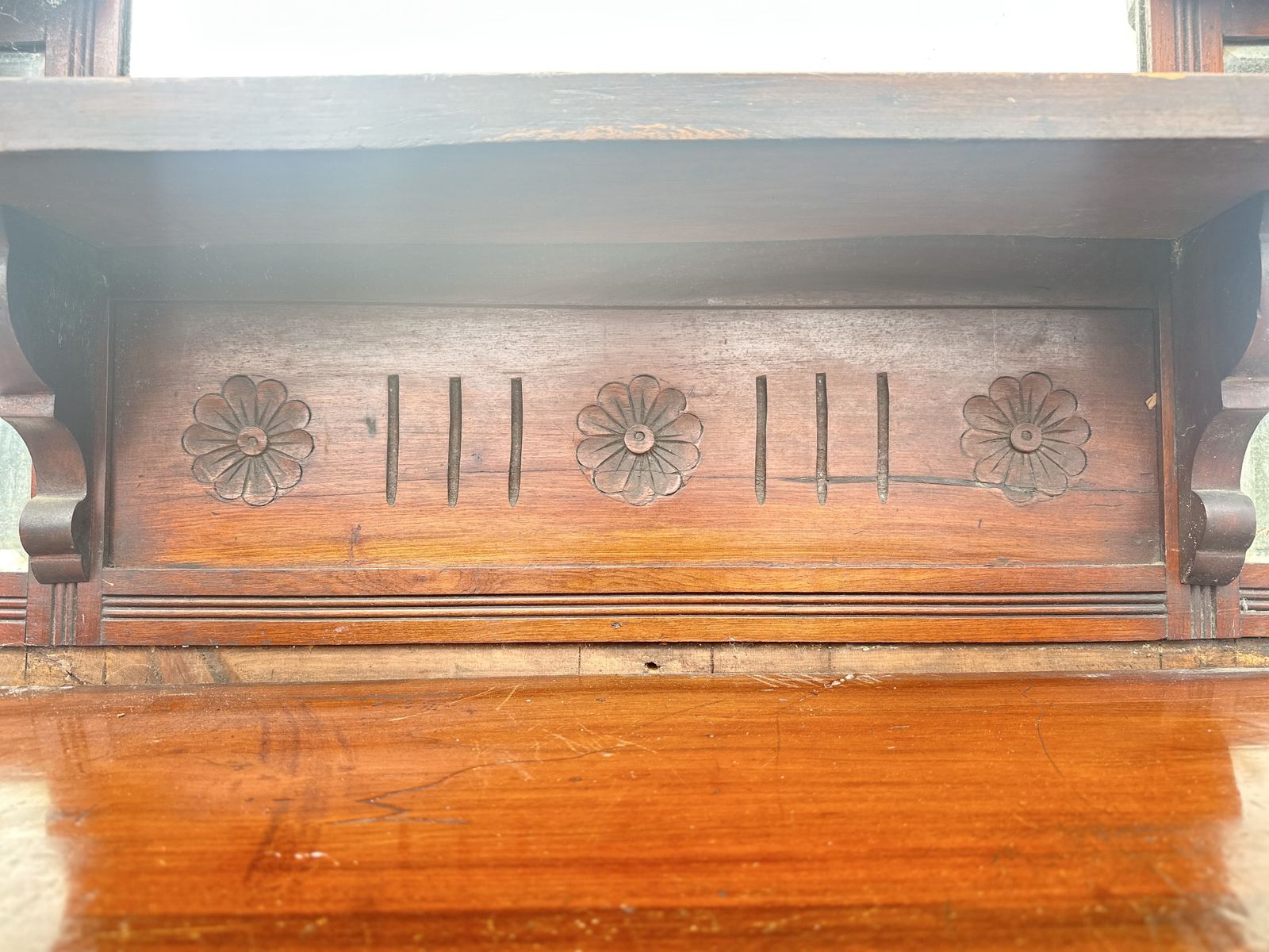 photo for sale Beautiful Edwardian Carved Mahogany Mirrorback Chiffionier Sideboard