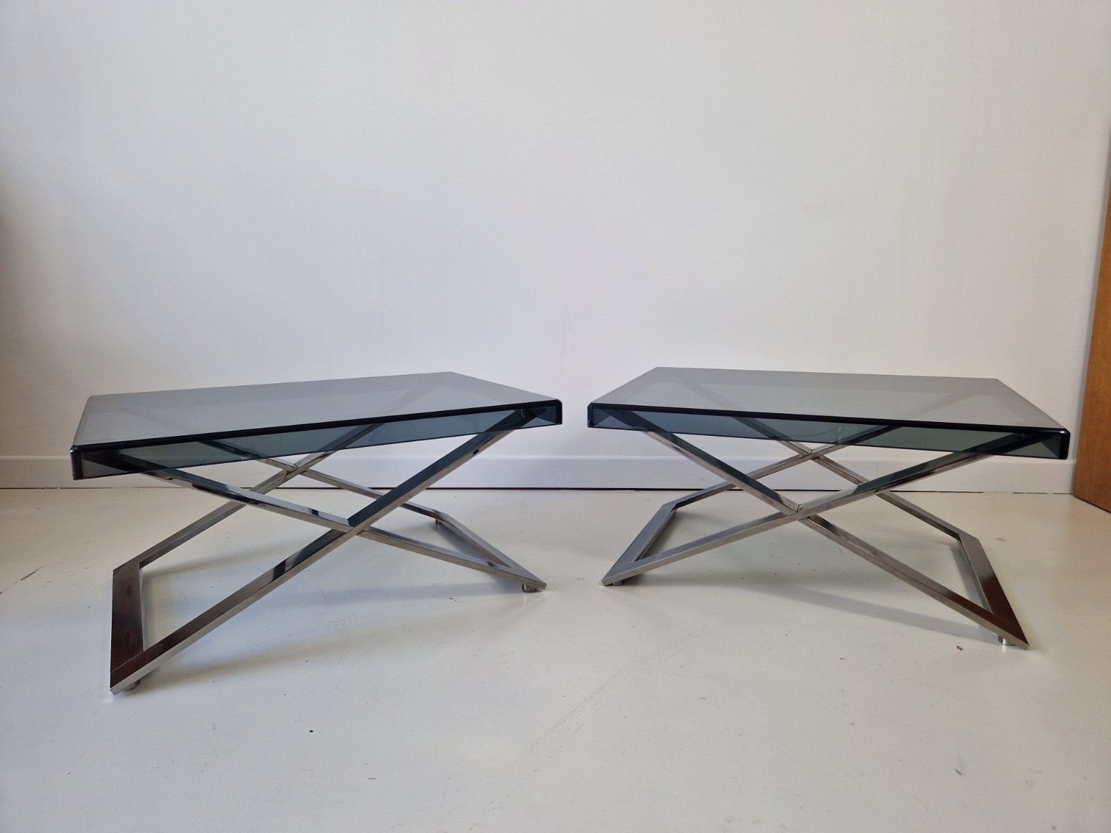 1970s Pair Of Poltrona Frau Aster X Side Tables – Jean Marie Massaud photo buy