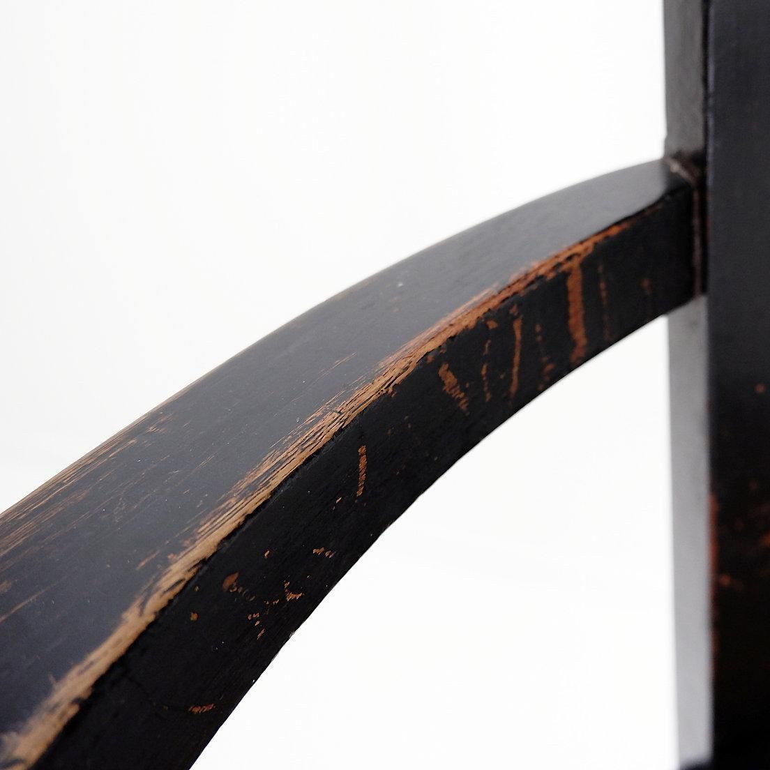 19th Century Black Stained Oak Liner Ship's Swivel Chair photo buy