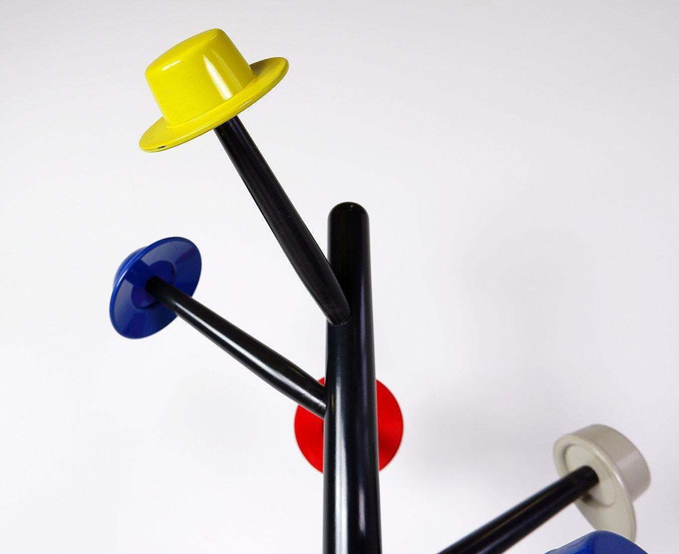 Postmodern Coat Stand 'Albero Dei Cappelli' By Ugo Nespolo For Origlia, 1978 photo for sale