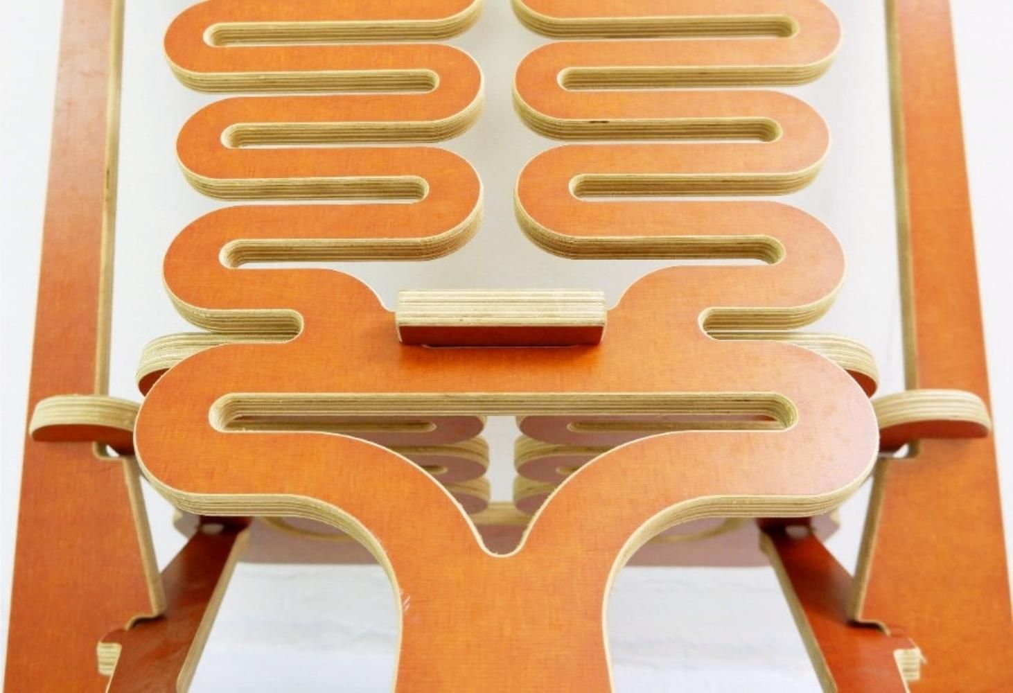 photo furniture Gregg Fleishman Prototype European Cutout Plywood "Lumbarest" Or Puzzle Chair