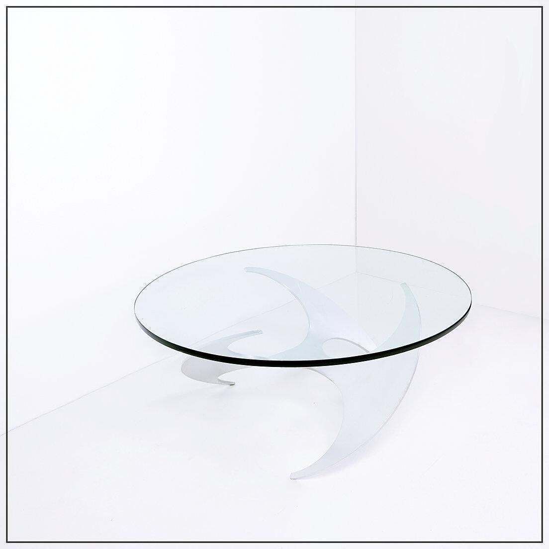 Knut Hesterberg For Ronald Schmitt Aluminum "Propeller" Coffee Table   1960s photo 1573.0