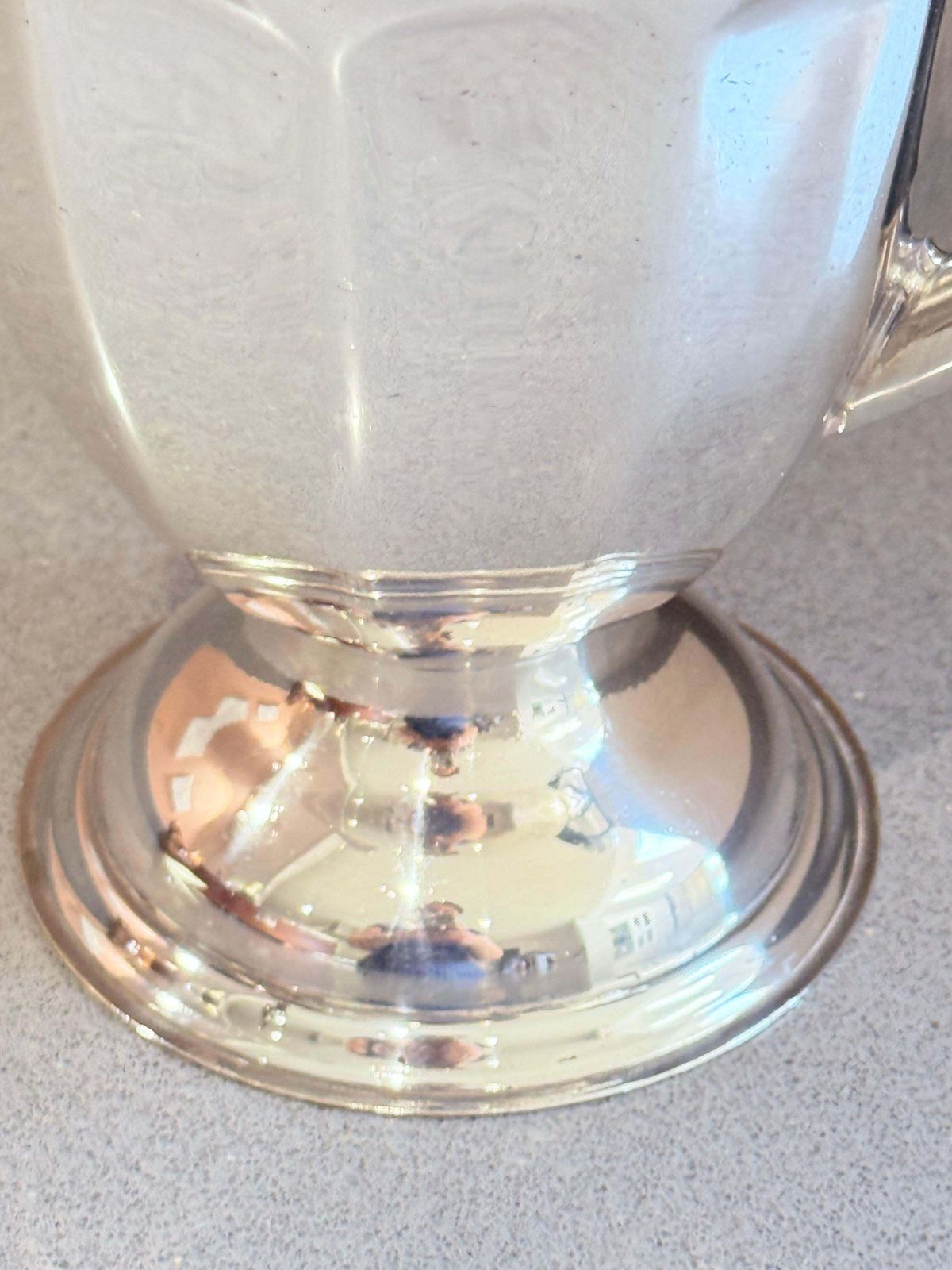 photo for sale Vintage English Silver Plated Coffee Pot By Shuffleb, Art Deco Style Teapot Home