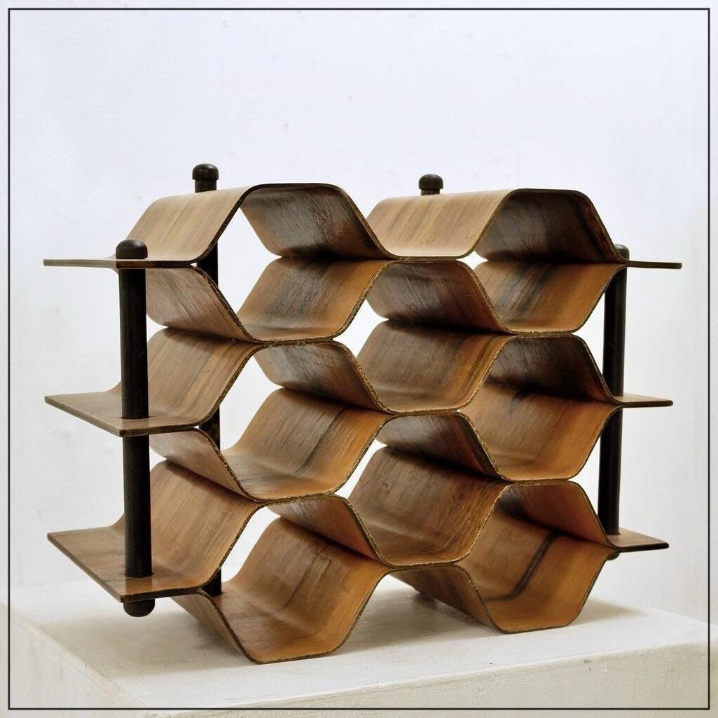 873.0 Torsten Johansson Wine Rack / Bottle Stand Produced By Ab Formträ, Sweden, 1950s photo