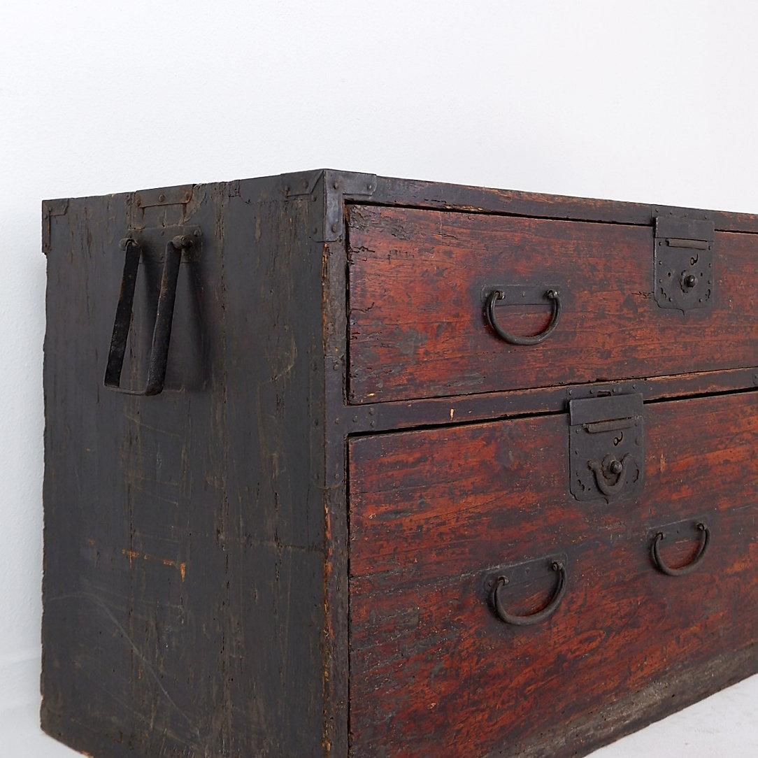 19th Century Antique Japanese Todana Tansu Storage Cabinet photo Furniture