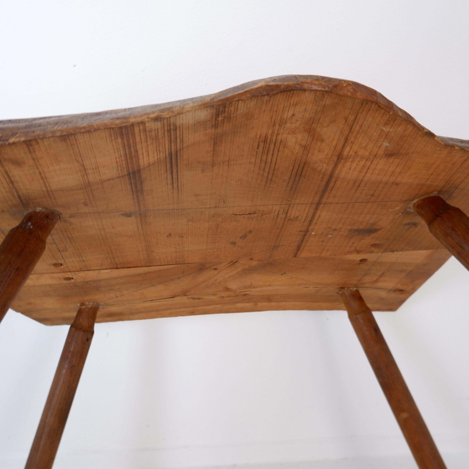 photo vintage Free Form Brutalist Coffee Table, Wood, Wabi Sabi Style, Circa 1960