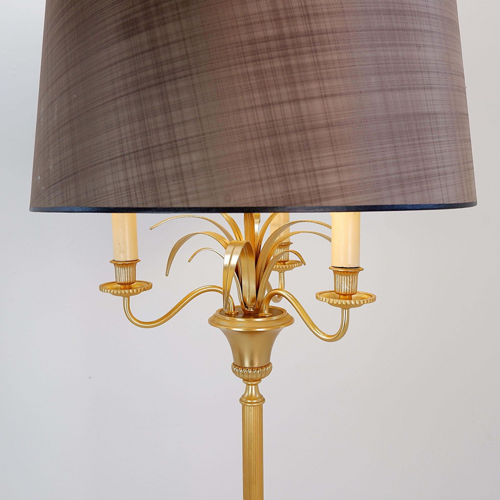 Pineapple Brass Floor Lamp In The Style Of Maison Charles, Circa 1970 photo for sale