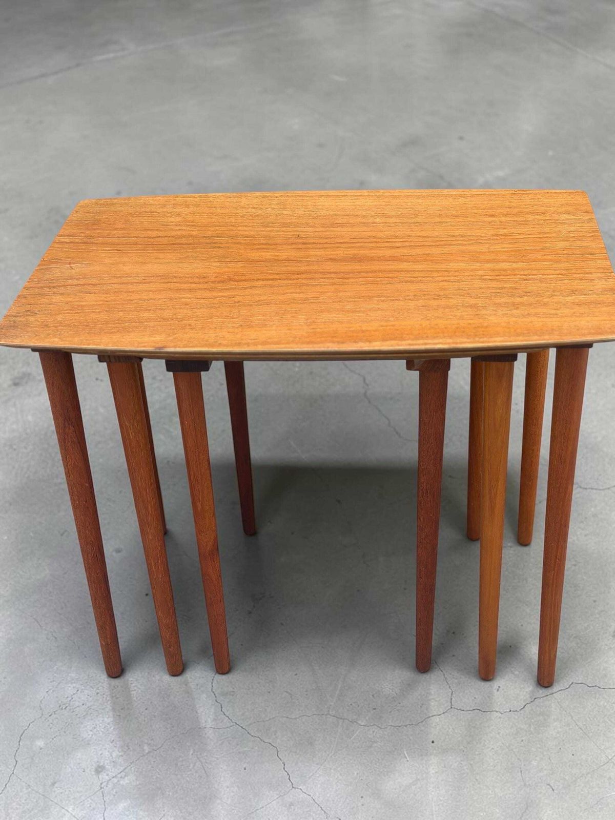 Teak Nest Of Tables, British, Heals C.1960s photo vintage