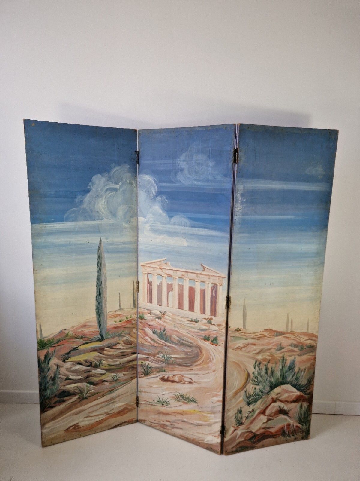 Mid Century Room Divider Screen French Paravent 1950s photo Home Decor