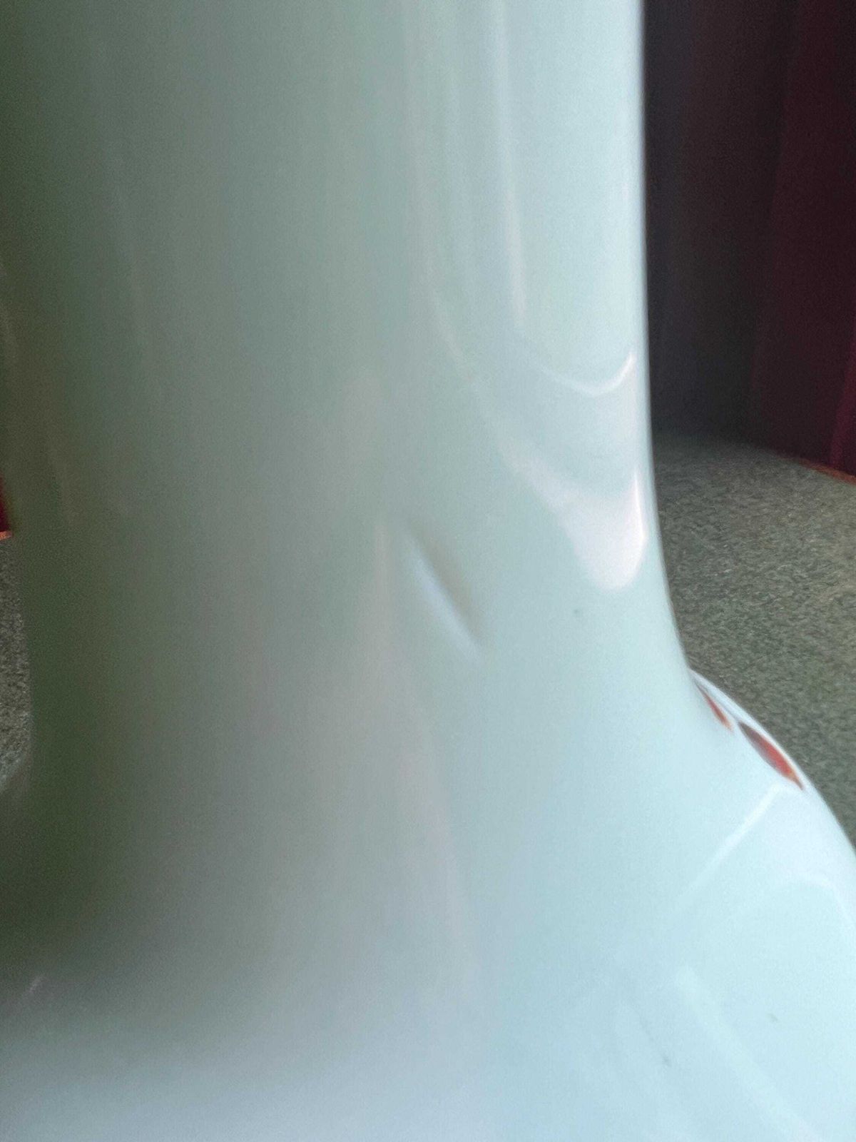 Antique Uranium Glass Hand Painted Enamel Floral Vase. Harrach Bohemian Glass Tall Decorative Vase. photo vinterior