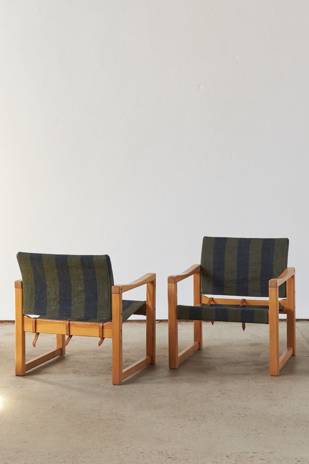 Pair Of Wood And Canvas Safari Chairs By Karin Mobring, C1970 photo furniture