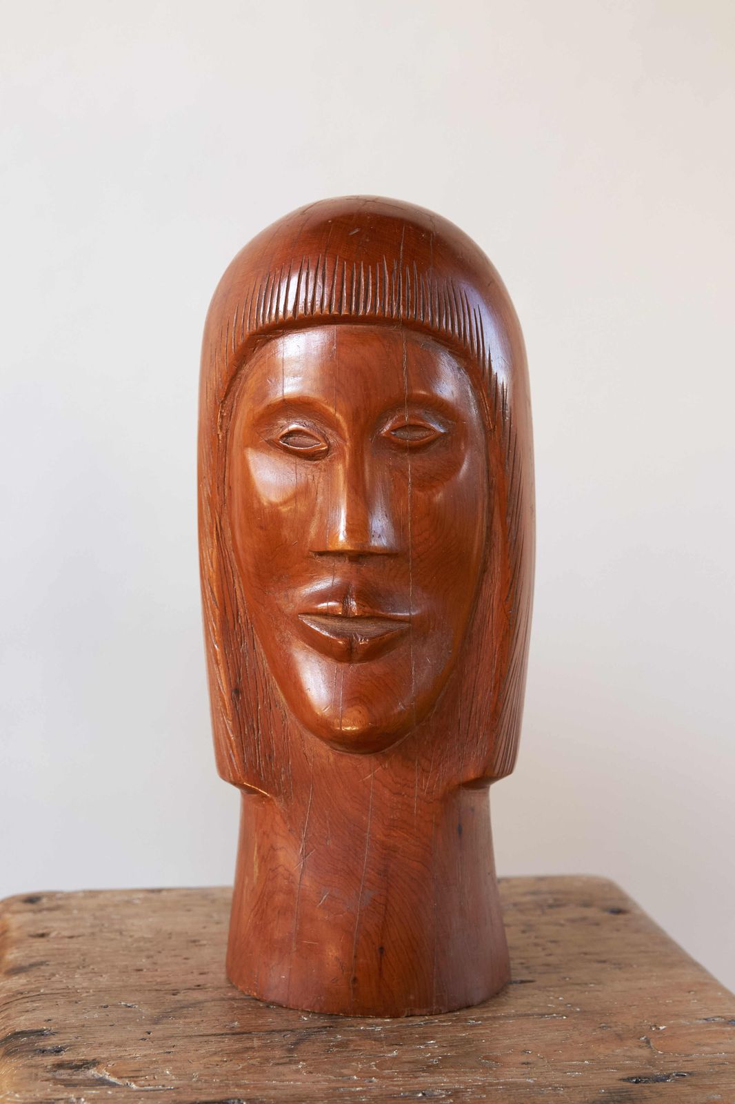 Cuban Modernist Carving Of A Head By Sculptor Florencio Gelabert photo furniture