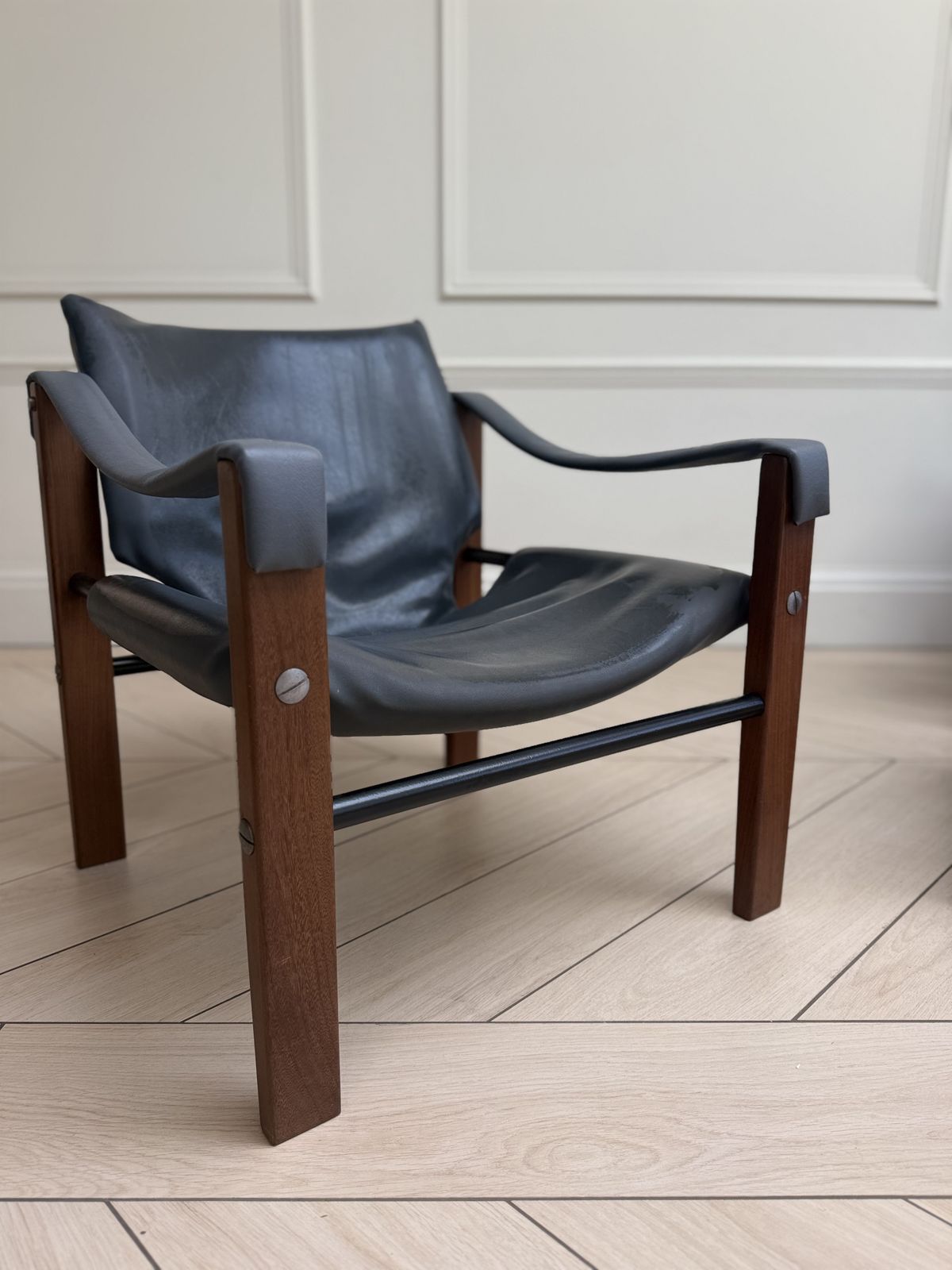 1700.0 Set Of Three Maurice Burke For Arkana Safari Lounge Chairs And Ottoman photo