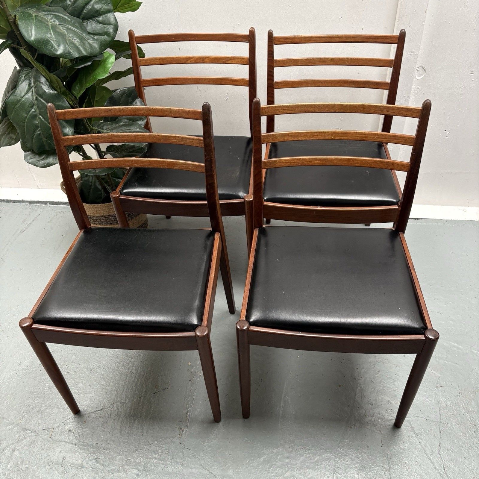 Ladderback Teak Dining Chairs By Victor Wilkins For G Plan, 1960s, Set Of 4 photo buy