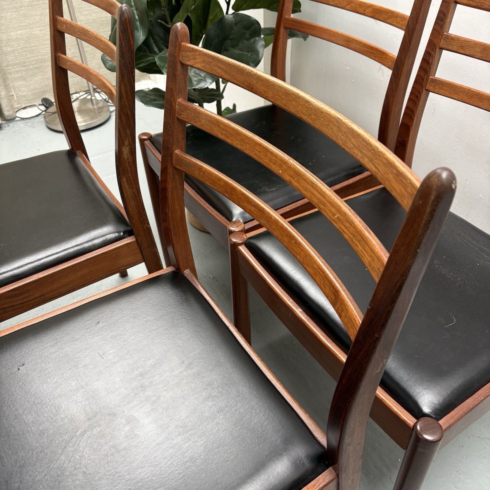 photo for sale Ladderback Teak Dining Chairs By Victor Wilkins For G Plan, 1960s, Set Of 4