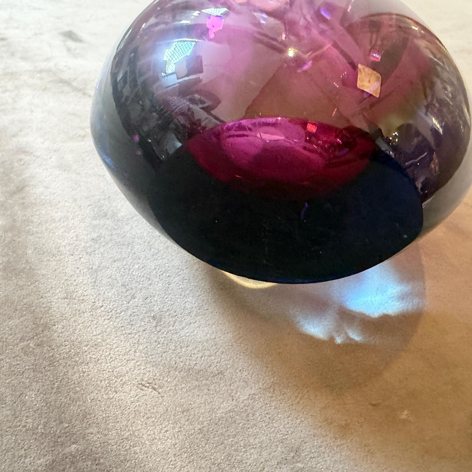 A 1970s Modern Purple And Blue Sommerso Murano Glass Vase By Flavio Poli photo Home Decor