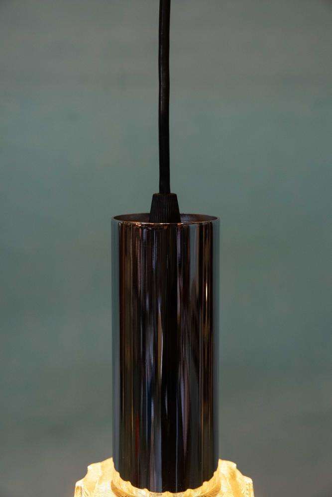 Lighting Vintage Chrome And Glass Pendant Lamp, Cascade Space Age Pendant photo