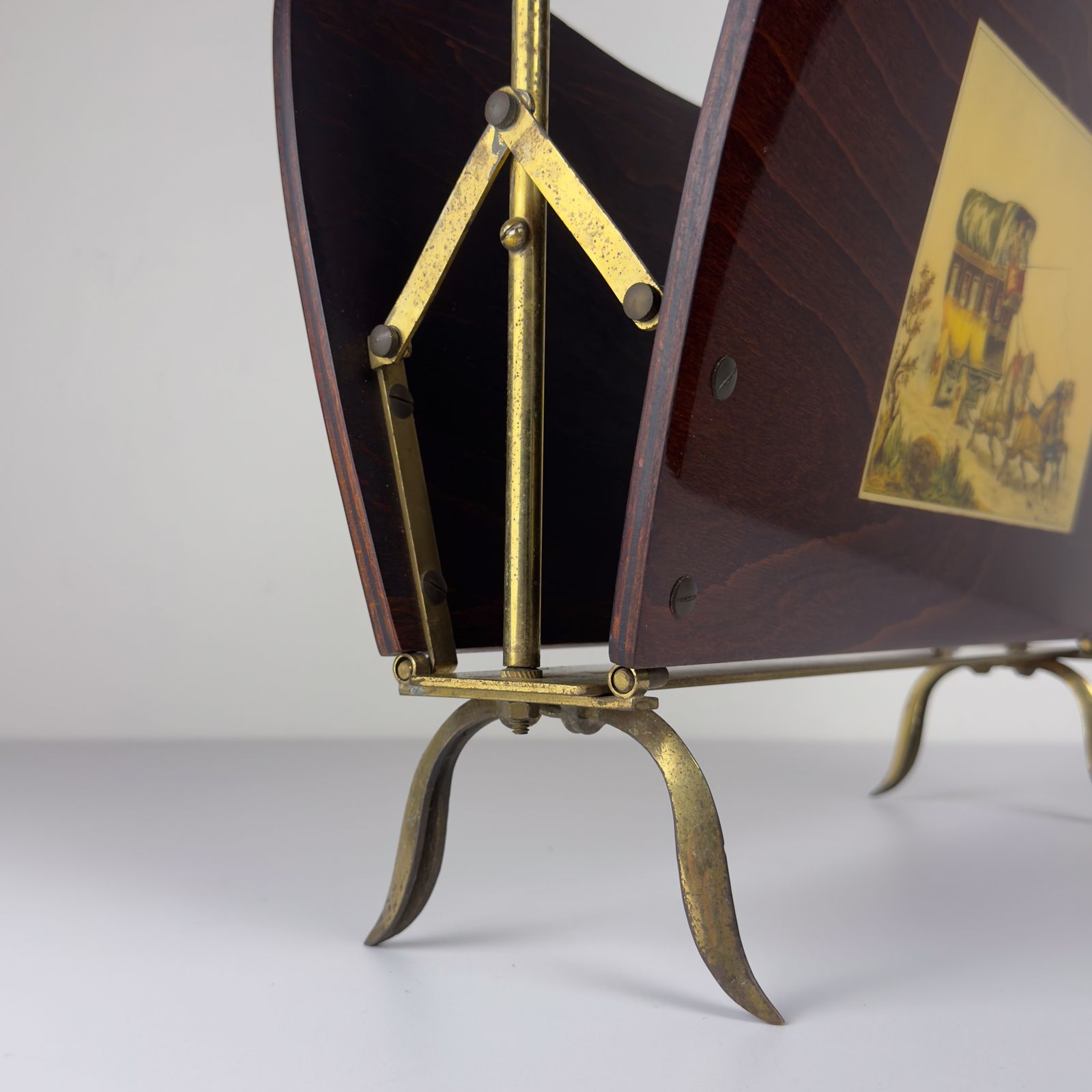 Vintage Magazine Rack, Italy 1950s photo furniture
