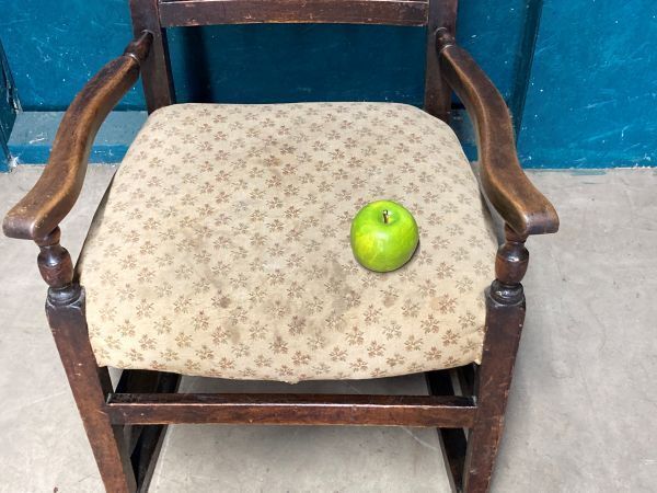 A Charming Early Antique Country Oak Rocking Chair photo Furniture