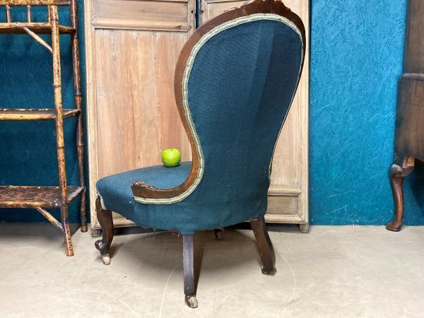 A Genuine Victorian Spoon Back Chair For Re Upholstery photo vinterior