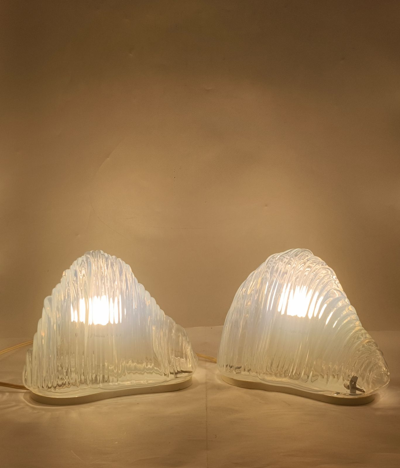 Carlo Nason Coppia Di Lampade Da Tavolo Lt301 Mod. "Iceberg" 1960/70 photo 1903.55