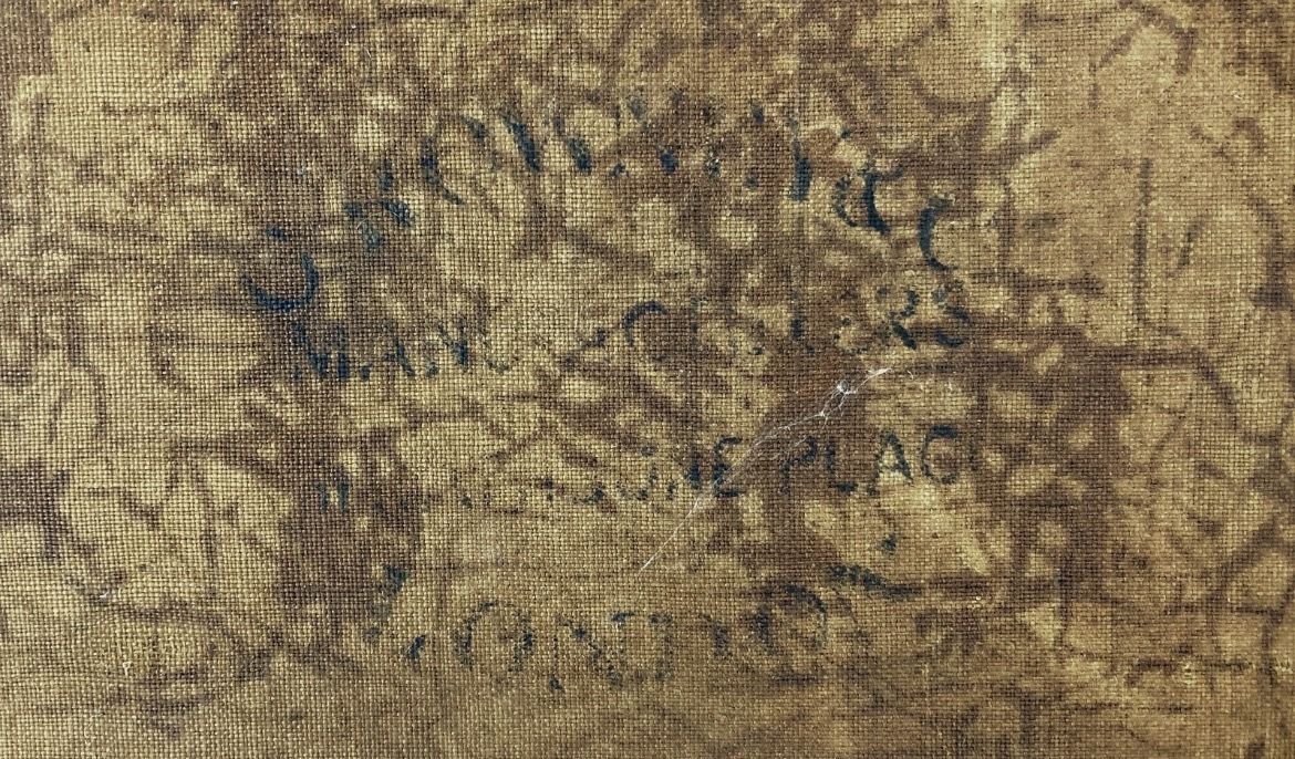 Emma Brownlow 19th Century Oil Painting: Dutch Boy And Girl In Church Interior’ Signed And Dated photo for sale