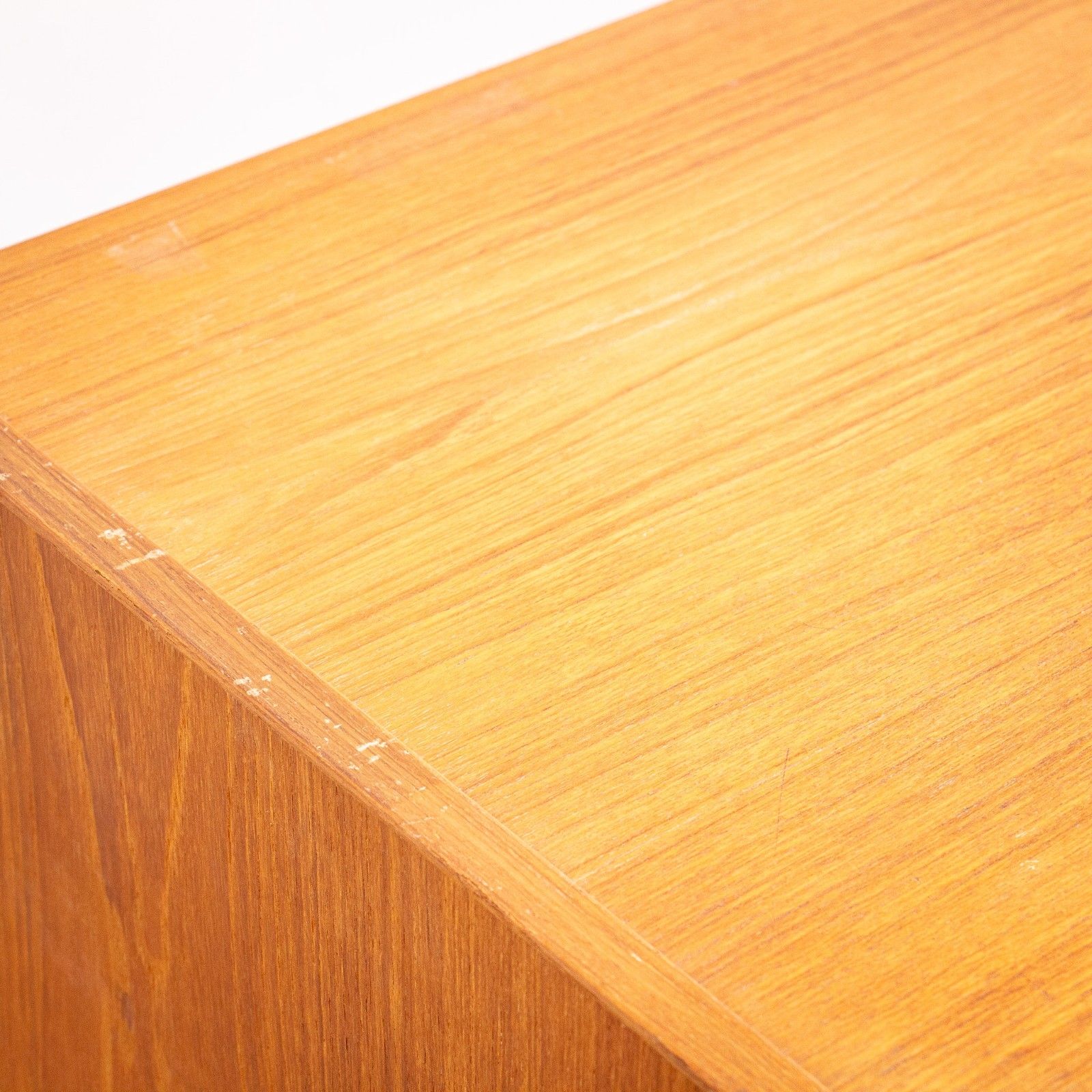photo furniture Small Mid Century Teak Sideboard With Sliding Doors