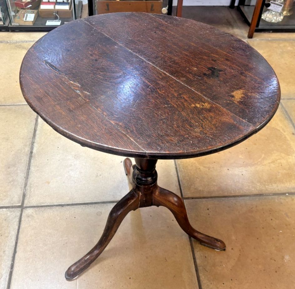 Antique Carved Mahogany Tilt Top Wine Table/ Occasional Table As Found
