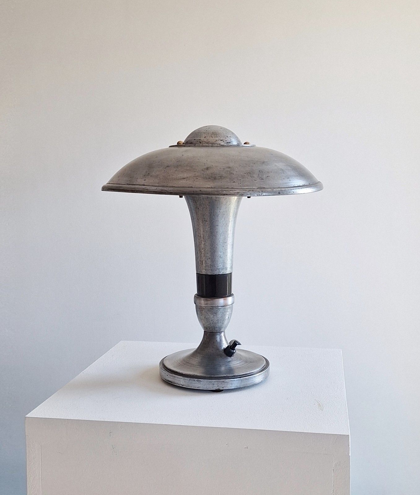 Lighting Modernist Art Deco Mushroom Lamp, France Circa 1930 photo