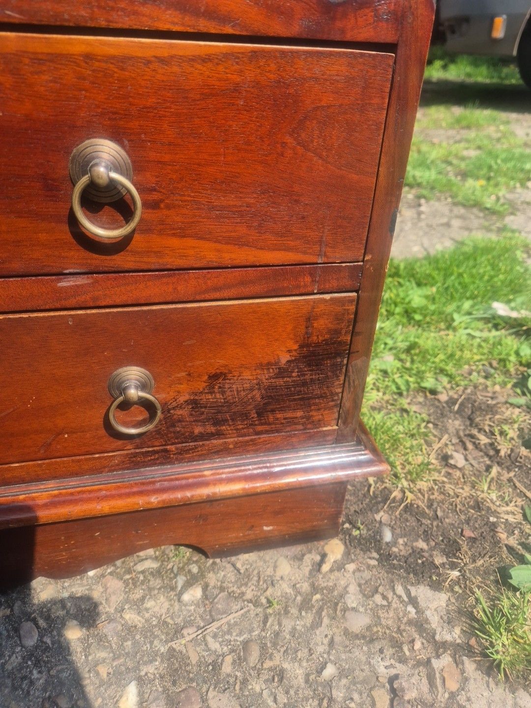 photo for sale Mahogany Small Chest Of Drawers, 4 Short & 2 Long, Solid Wood