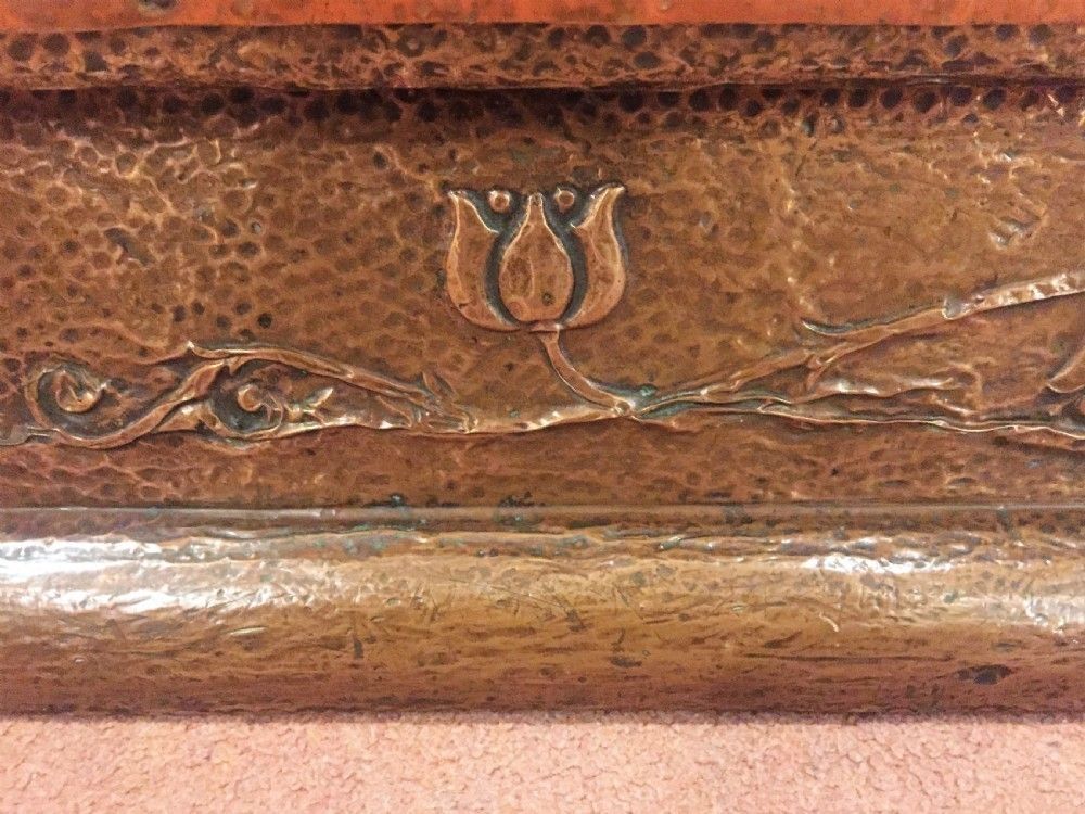 Art Nouveau Ornate Copper Fender C.1900 photo for sale