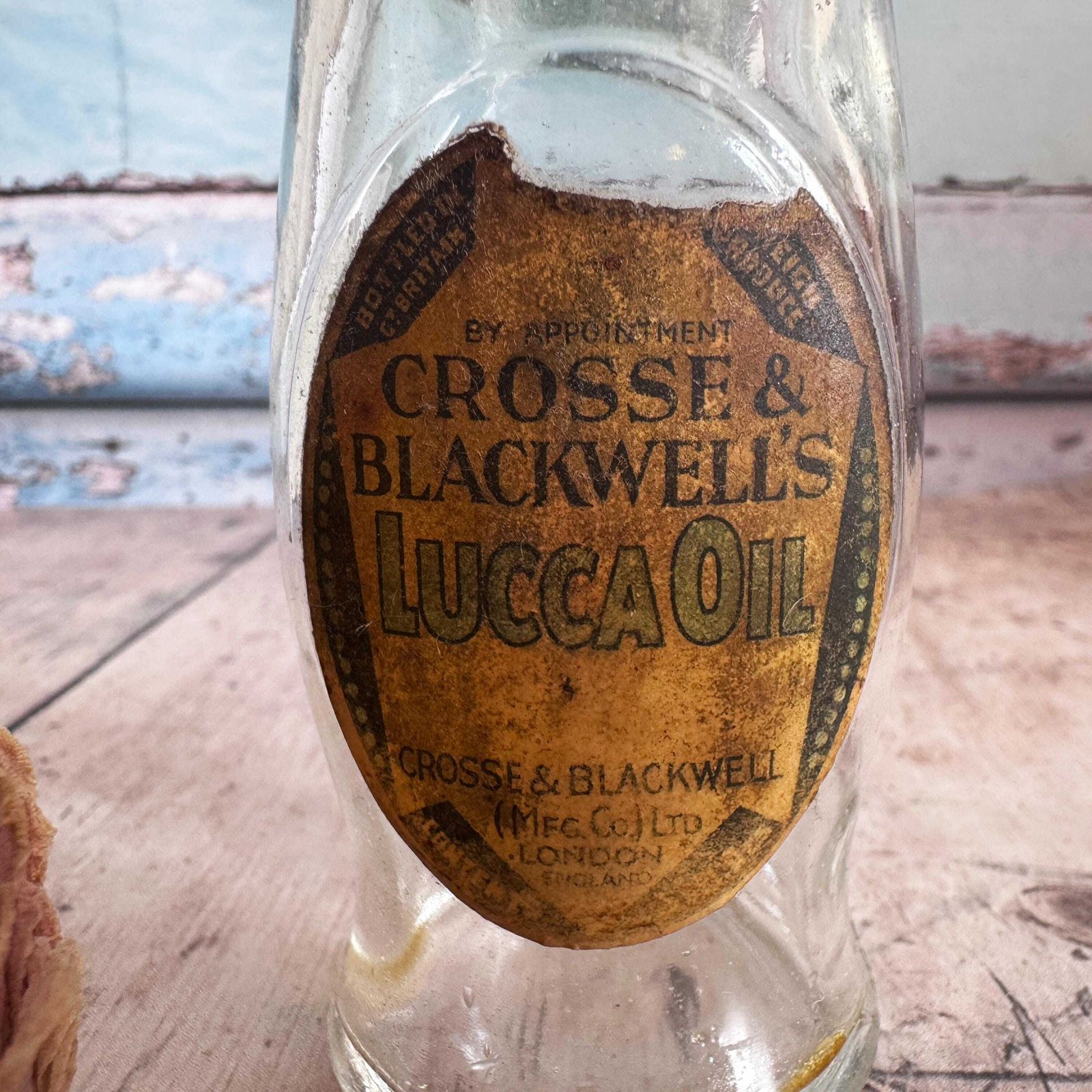 Antique Lucca Oil Bottle photo vinterior