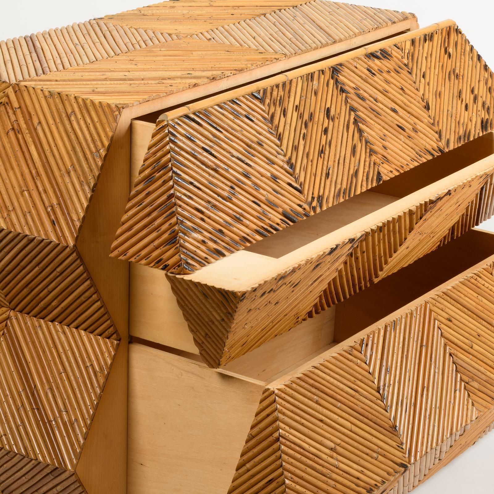 Vivai Del Sud, Italy, Sculptural Bamboo Chest photo Furniture