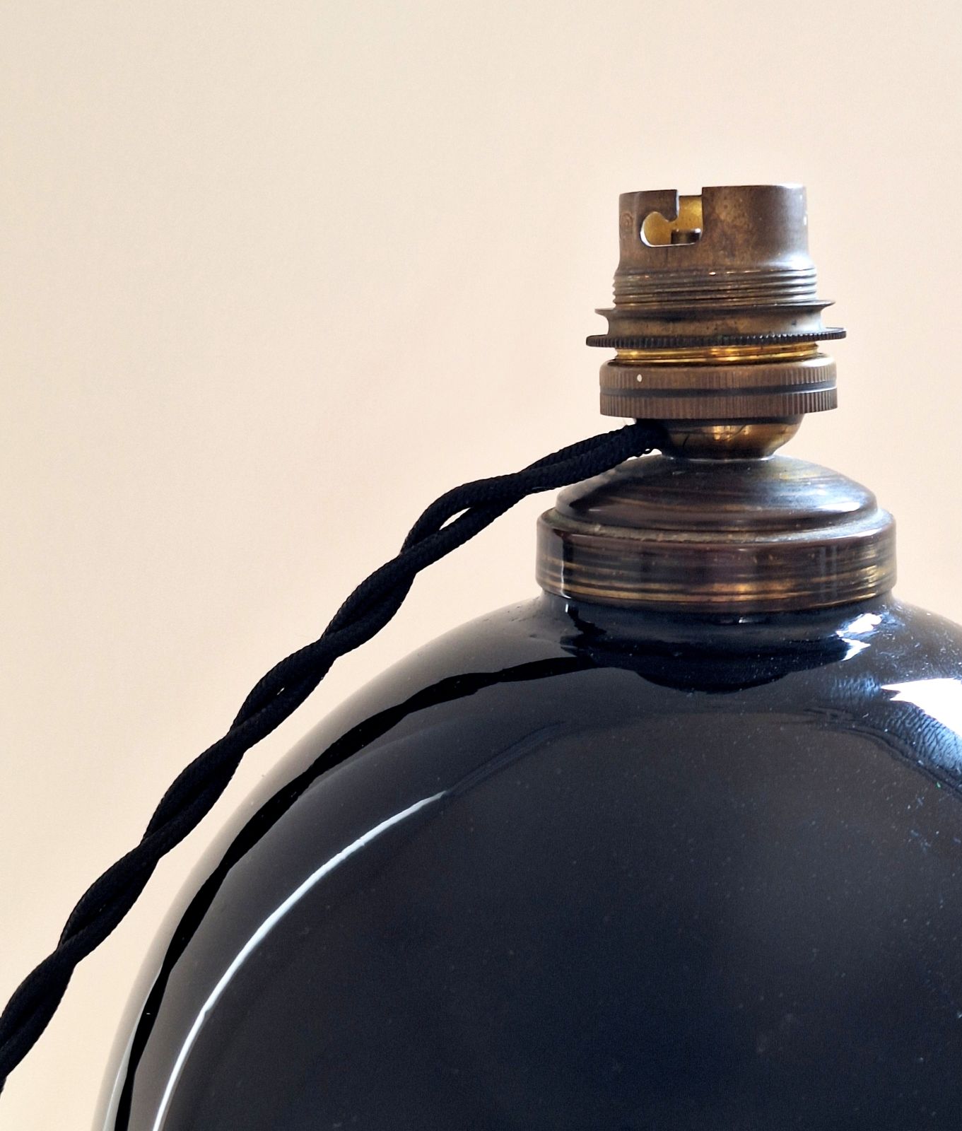 Black Art Deco Lamp In The Manner Of Jacques Adnet. photo furniture