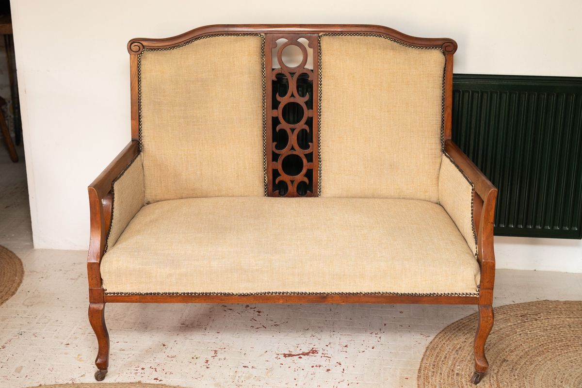 Antique, 19th Century French Empire Mahogany Salon Suite photo vintage