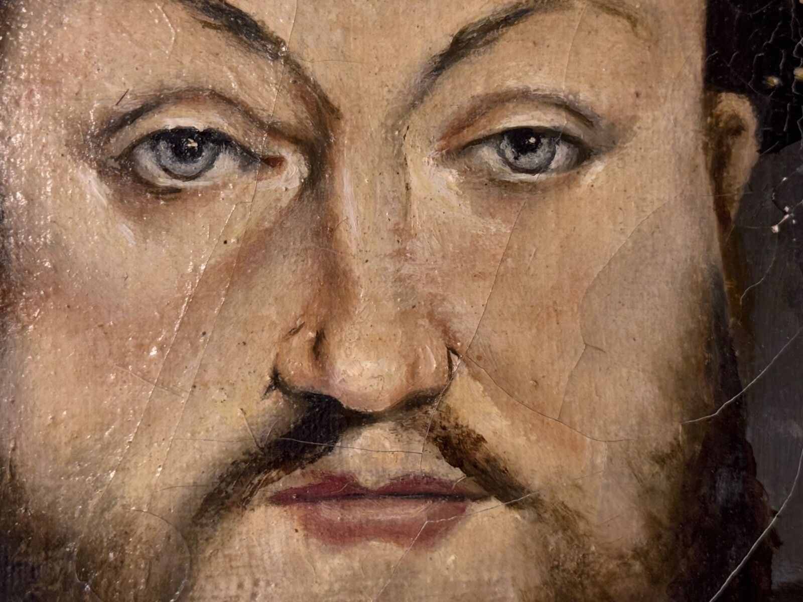 Huge Oil Painting Portrait Tudor Monarch King Henry VIII After Hans Holbein photo vinterior