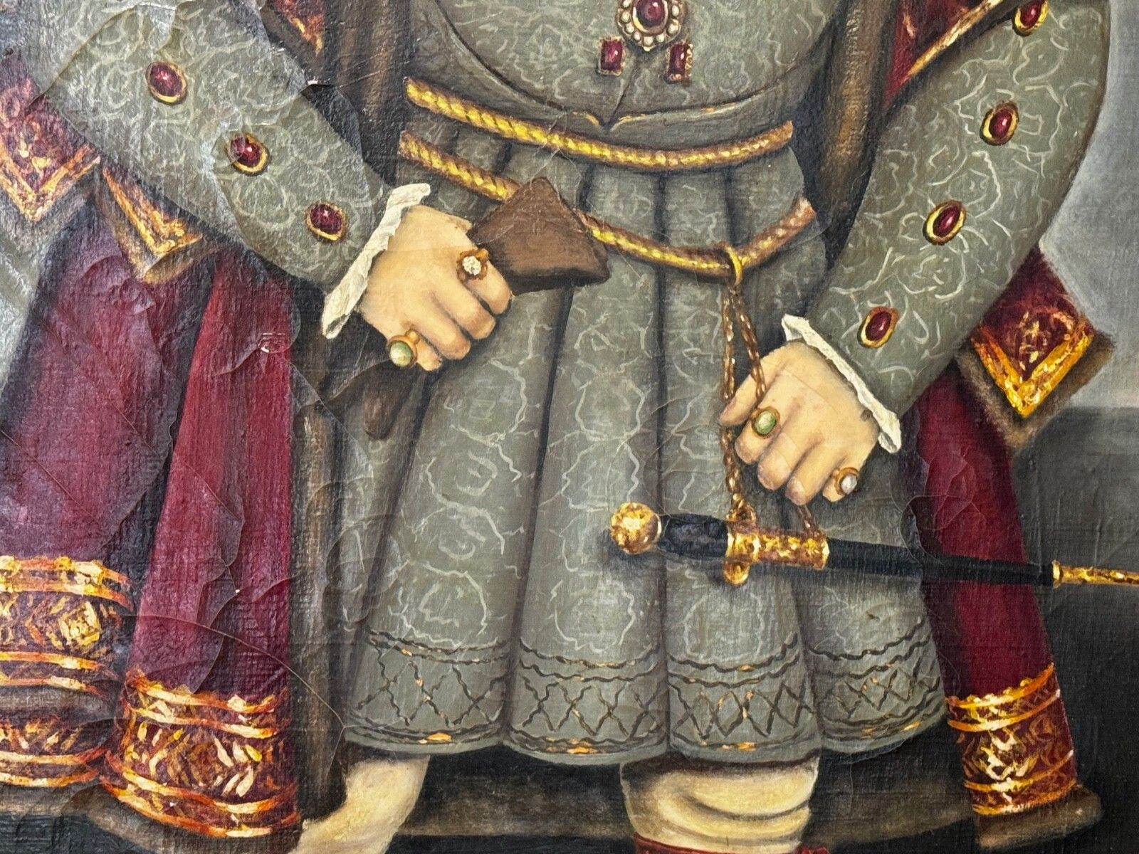 photo furniture Huge Oil Painting Portrait Tudor Monarch King Henry VIII After Hans Holbein