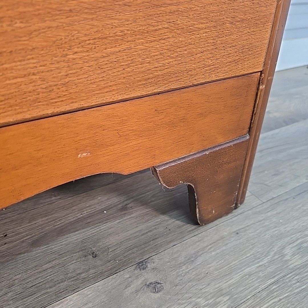Furniture Retro Chest Of Drawers Vintage Oak Wooden Bedroom Storage Commode Mid Century photo