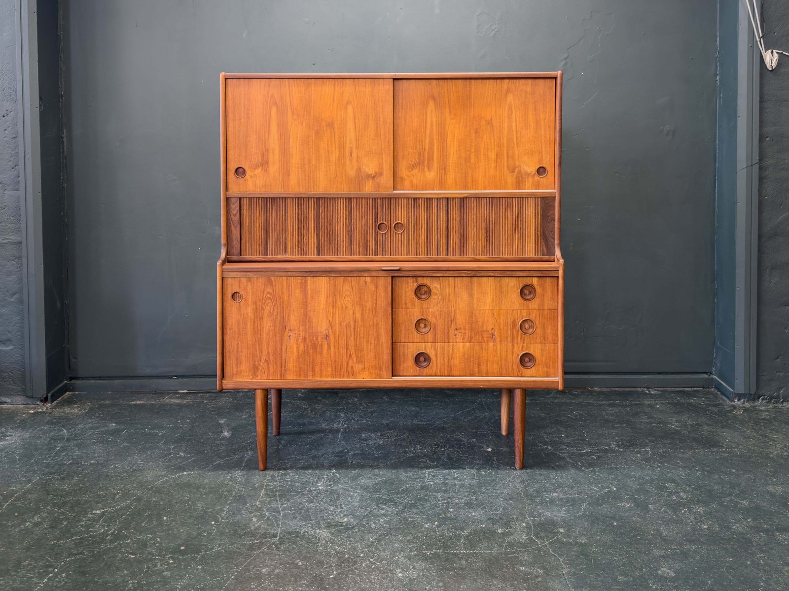 Johannes Andersen Teak High Sideboard For Oy Wilh. Schauman photo furniture