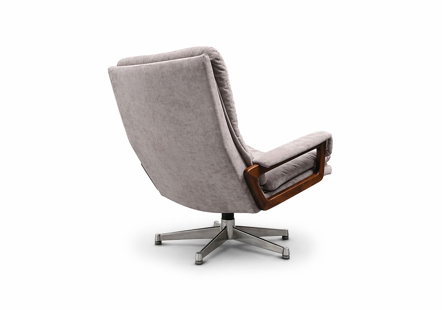‘King’ Swivel Armchair By André Vandenbeuck For Strässle, 1960s In Grey photo for sale