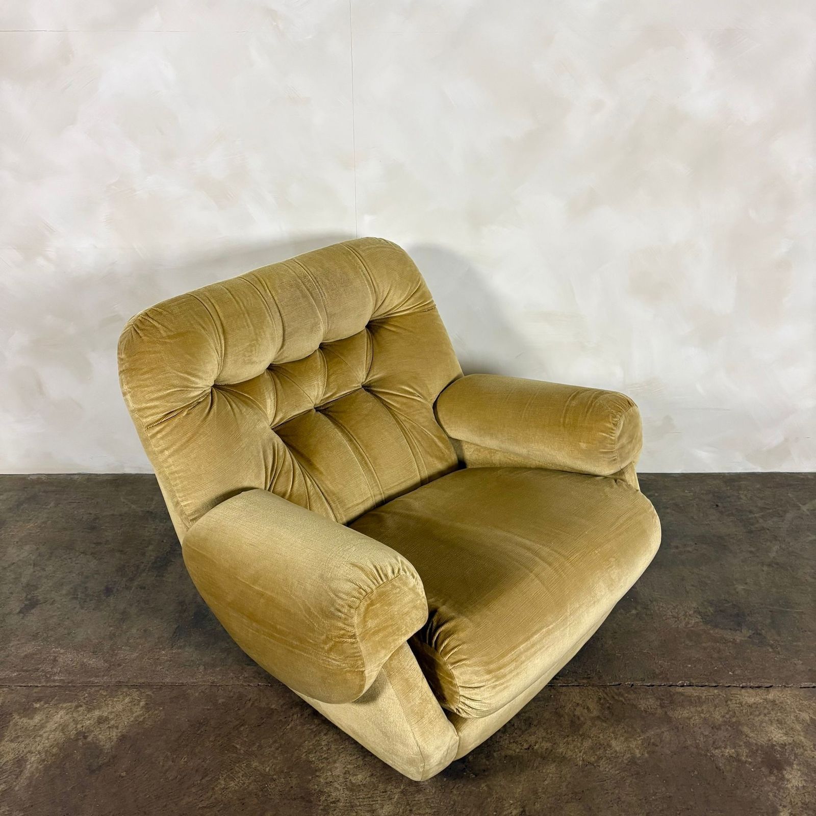 Mid Century G Plan Georgina Armchair Yellow Velvet Retro Mcm photo buy