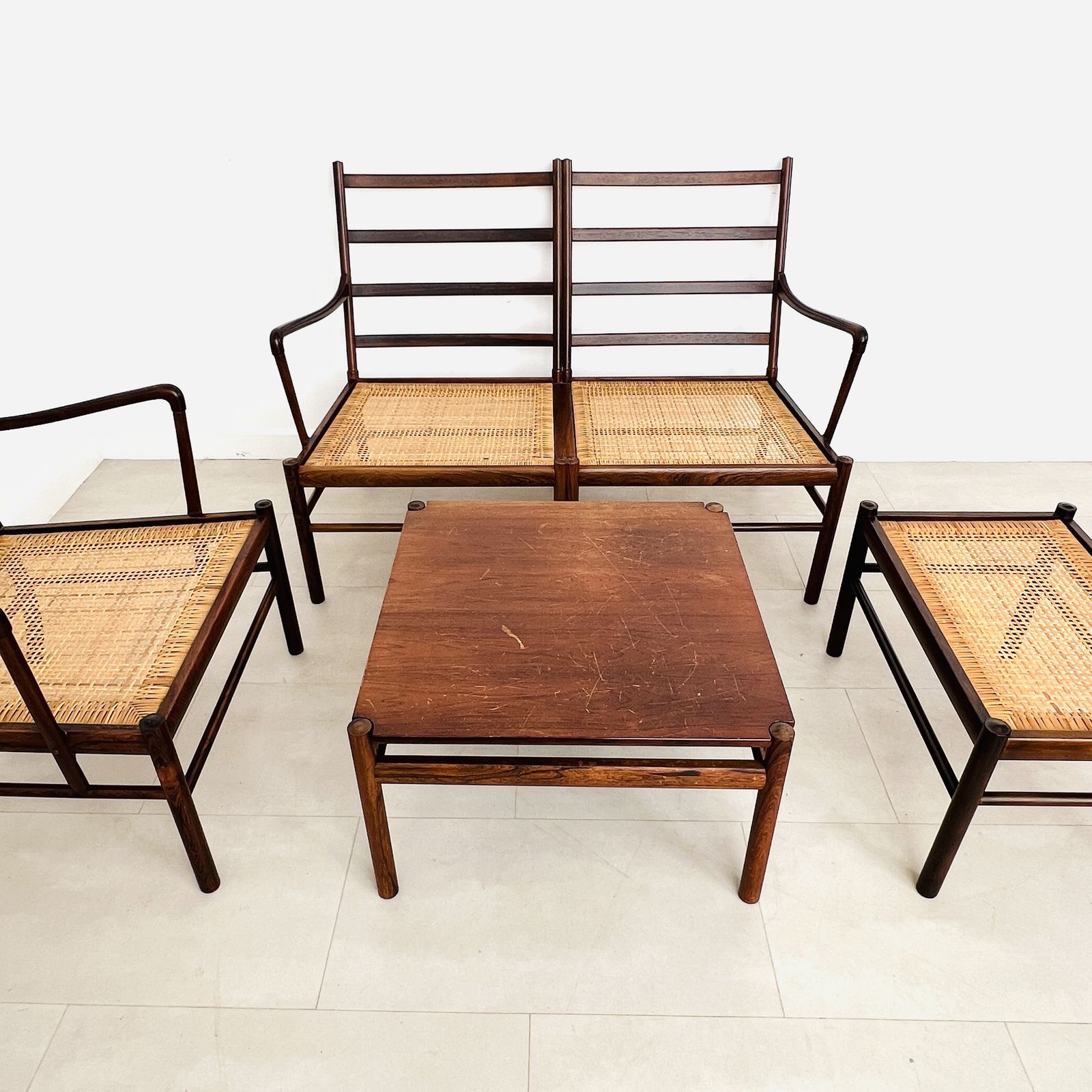 photo for sale Danish "Colonial" Salon Suite By Ole Wanscher For Poul Jeppersen